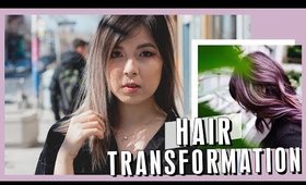 Hair Transformation - Coloured Hair to Soft Grey Balayage