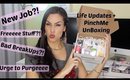 Free Stuff, New Job, BreakUps, Oh My | PinchMe Unboxing + Life Updates