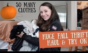 HUGE FALL THRIFT HAUL AND TRY ON!