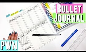 Bullet Journal Spread Ideas, Setting up my Bullet Journal Weekly Spread , BuJo Weekly Spread PWM