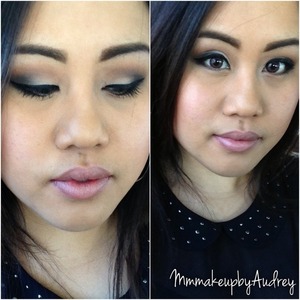 Smokey eye and nude lips. The first look I mastered!