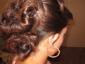 Fast updo for a night out.