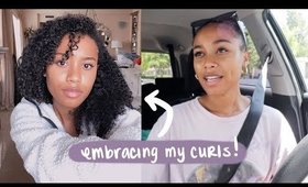 hair update 💇🏾‍♀️✨ why I stopped heat styling + cutting my hair to wear it natural ➰