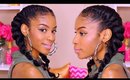 How To Jumbo Flat Twist► Natural Hair Protective Style with Clip ins
