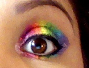Rainbow Eye Makeup 1