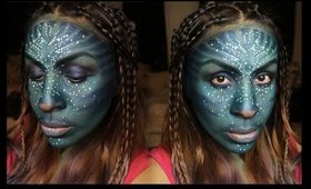 Avatar 'Neytiri' Makeup Tutorial | Halloween | TheRaviOsahn