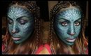 Avatar 'Neytiri' Makeup Tutorial | Halloween | TheRaviOsahn