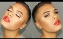 Dramatic Spring and Summer Makeup | Warm Toned Cut Crease & Orange Lips