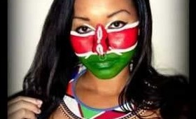 Kenya Flag Face Makeup Look 2012