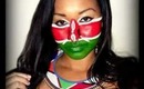 Kenya Flag Face Makeup Look 2012