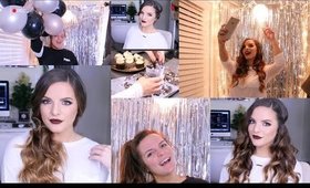 3 EASY Hairstyles for New Years Eve & DIY Selfie Station & Treats!