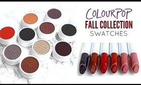 NEW! ColourPop Fall 2015 Collection Swatches