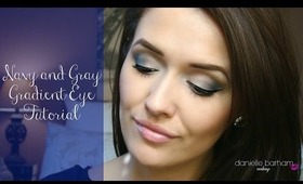 Navy and Gray Gradient Eye Tutorial