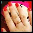 Bright red nails!