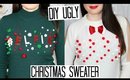 DIY UGLY CHRISTMAS SWEATERS! - QUICK & EASY! | VLOGMAS #9