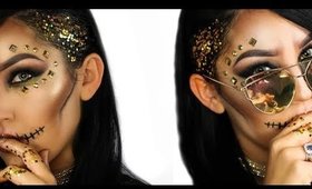 Golden Goddess Skull Makeup || LAUREN NICOLE