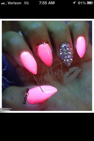 Neon pink with jewels 