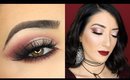 Sultry Cranberry Smokey Eyes & Vampy Lips Fall Makeup Tutorial