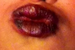With mac pigment sample