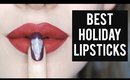 My Favorite HOLIDAY Lipsticks ♡ 10 Lip Swatches | JamiePaigeBeauty