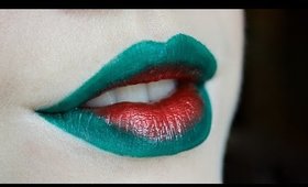 Red + Green Christmas Lips