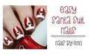 Easy Santa Suit Nails | NailsByErin