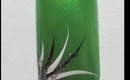 Glamour Nails by Leda-Green w/ Striping Design