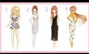 ♡ Drawing Tutorial | 4 SUMMER OUTFITS  ♡