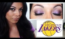 Lakers Inspired Makeup Tutorial - Purple and Gold