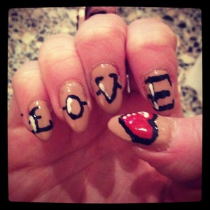 Love tattoo nails 