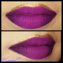 Purple &Gold Lip Art