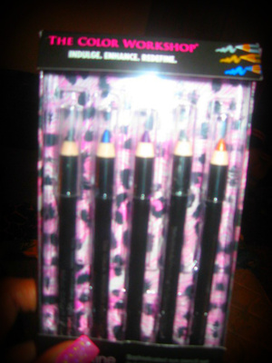 SUCH A GREAT DEAL!!! Five eyeliners for only 2.99! BLACK SILVER BLUE PURPLE AND GOLD.. great product! may have to apply again within your day but overall its nice! Color is rich and it glides on real smooth! I got this at Walgreens  