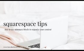 How to Use Summary Blocks on Squarespace