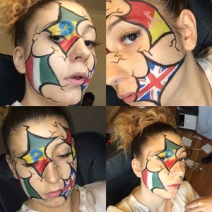 Italy, England, Sicily & Ethiopia

Using water colour face paints & water colour brushes