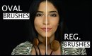TEST: Oval Brushes vs. Regular Brushes | Makeup Tutorial | Viva La Trucco