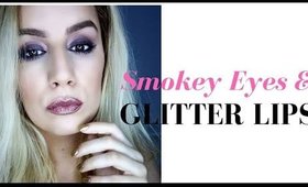 PRAZNIČNA ŠMINKA Glitter Lips & Smokey Eyes | Magdalena ♡ MakeupRSaveti