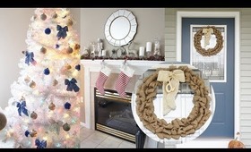 $500 COLLAB GIVEAWAY! ~ DIY Burlap Wreath & Christmas Decorating Tour | Charmaine Manansala