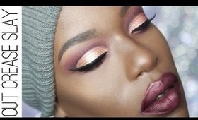 Small eyes |  Cut Crease SLAY Winter makeup Dark Skin