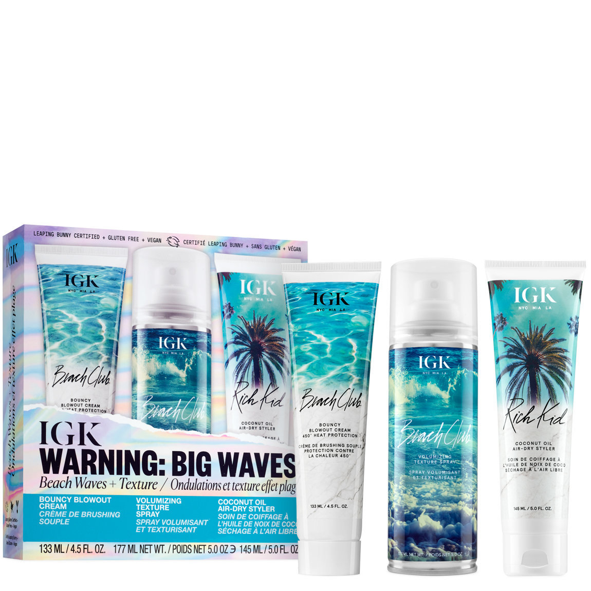 IGK Hair- How to get beachy waves without hot tools using Beach Club  Texture Spray 