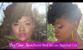 Big Chop Hair Clip Ins Perm Rod Set on Tapered Cut