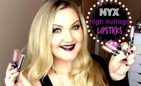 ★NYX HIGH VOLTAGE LIPSTICKS | 22 COLORS + LIP SWATCHES★