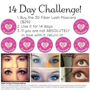 I challenge you to put your regular mascara to the test against our 3D Fiber mascara. All our products are backed by our "LOVE IT GUARANTEE" so you have nothing to lose! Are you up for the challenge?
