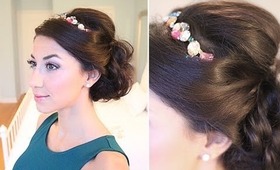 Glam Holiday Side Updo