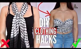 5 DIY Clothing Hacks EVERY Girl MUST KNOW! How to Upcycle OLD CLOTHES!