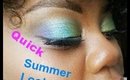 Fun Summer Makeup Green, Blue and Purple
