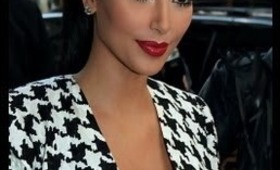 Kim Kardashian Inspired Makeup Gold Eye shadow W/Red Lips