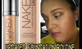 Updated Foundation Routine Feat UD Naked Skin!.