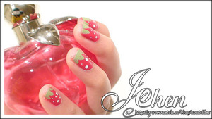strawberry nails!! :)