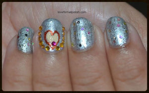 See the detail Tutorial http://lovefornailpolish.com/cool-easy-nail-design-short-nails-simple-valentine-nails