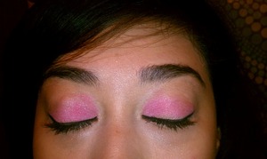 A light shimmery pink with a slight wing
